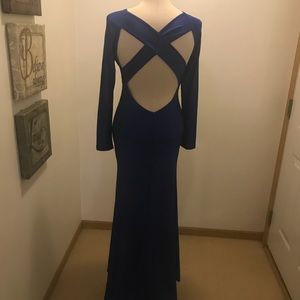 Royal Blue Crisscrossed Gown